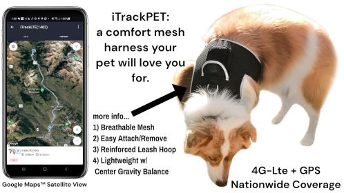 Pet Tracker GPS Pet Tracker Dog Cat Waterproof Collar Pet Tracking Device Size:S